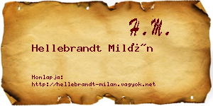 Hellebrandt Milán névjegykártya